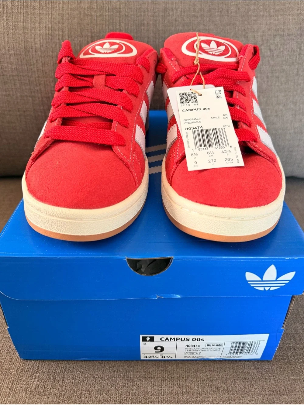 NWT adidas Men’s Red Campus 00s Sneakers